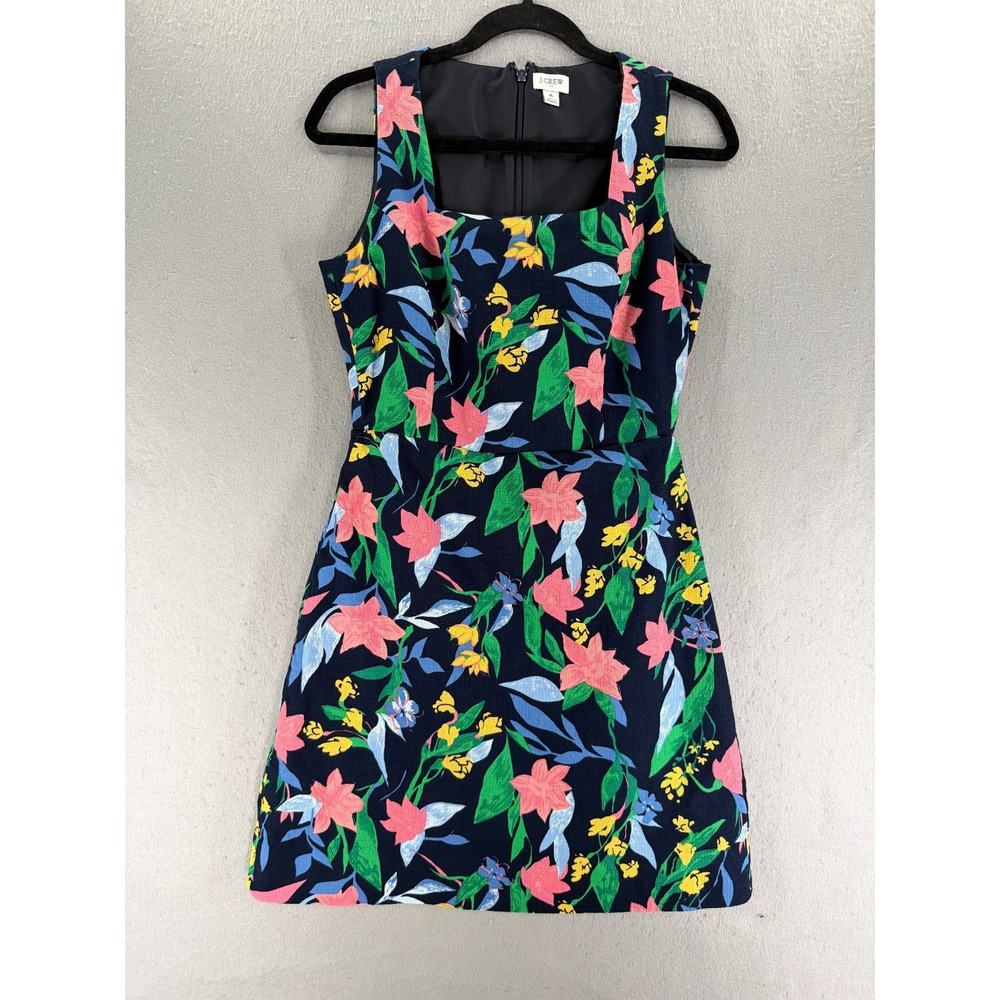 J. Crew Dress Womens 6 Blue Basketweave Cottagecore Old money Regencycore Garden